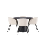 OliviaJídelní stůl-Černá/BlackVeneer+BeritChair-Černá/BéžováVelvet_4