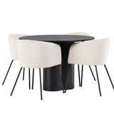 OliviaJídelní stůl-Černá/BlackVeneer+BeritChair-Černá/BéžováVelvet_4