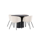 OliviaJídelní stůl-Černá/BlackVeneer+BeritChair-Černá/BéžováVelvet_4