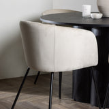 OliviaJídelní stůl-Černá/BlackVeneer+BeritChair-Černá/BéžováVelvet_4