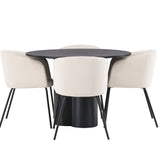 OliviaJídelní stůl-Černá/BlackVeneer+BeritChair-Černá/BéžováVelvet_4