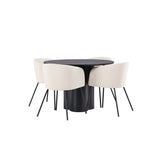 OliviaJídelní stůl-Černá/BlackVeneer+BeritChair-Černá/BéžováVelvet_4