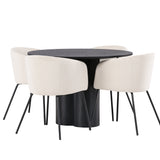 OliviaJídelní stůl-Černá/BlackVeneer+BeritChair-Černá/BéžováVelvet_4