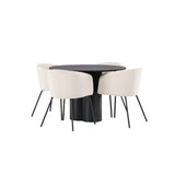 OliviaJídelní stůl-Černá/BlackVeneer+BeritChair-Černá/BéžováVelvet_4
