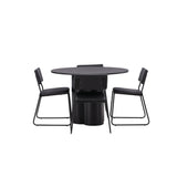 OliviaJídelní stůl-Černá/BlackVeneer+KenthChair-Black/BlackPU_4