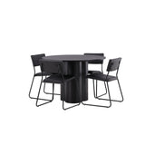 OliviaJídelní stůl-Černá/BlackVeneer+KenthChair-Black/BlackPU_4