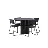 OliviaJídelní stůl-Černá/BlackVeneer+KenthChair-Black/BlackPU_4