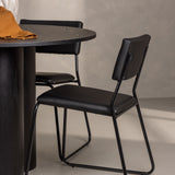 OliviaJídelní stůl-Černá/BlackVeneer+KenthChair-Black/BlackPU_4