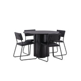 OliviaJídelní stůl-Černá/BlackVeneer+KenthChair-Black/BlackPU_4