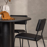 OliviaJídelní stůl-Černá/BlackVeneer+KenthChair-Black/BlackPU_4