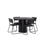 OliviaJídelní stůl-Černá/BlackVeneer+KenthChair-Black/BlackPU_4