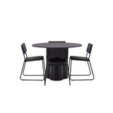OliviaJídelní stůl-Černá/BlackVeneer+KenthChair-Black/BlackPU_4