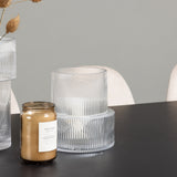 Jídelní stůl Vail - černá / kouřová černá MDF + jídelní židle Polar - černé nohy / béžový samet _6