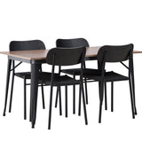 Jídelní stůl Tempe - Černá / Ořech MDF + Jídelní židle Polly - Černá / Černá _4