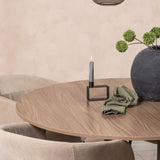 Jídelní stůl Durango – černá / ořechová MDF + židle Berit – černá / béžová látka (polyesterové prádlo) _4