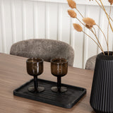 Jídelní stůl Tempe - Černá / Ořech MDF + Jídelní židle Modesto - Béžová / Béžová Boucle _4