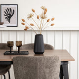 Jídelní stůl Tempe - Černá / Ořech MDF + Jídelní židle Modesto - Béžová / Béžová Boucle _4