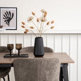 Jídelní stůl Tempe - Černá / Ořech MDF + Jídelní židle Modesto - Béžová / Béžová Boucle _4