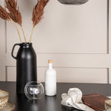 Jídelní stůl Tempe - Černá / Černá MDF + Židle Limhamn - Černá / Béžová Velvet _2