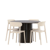 OliviaJídelní stůl-Mocca/MoccaVeneer+ÅstolJídelní židle-PřírodaWoodplasticcomposite_4