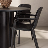 OliviaJídelní stůl-Black/BlackVeneer+BaltimoreJídelní židle-Černá/BlackPlastic_4