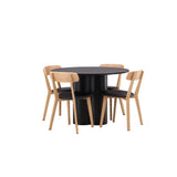 OliviaJídelní stůl-Black/BlackVeneer+SanjosJídelní židle-Oaklook/BlackPU_4