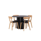 OliviaJídelní stůl-Black/BlackVeneer+SanjosJídelní židle-Oaklook/BlackPU_4