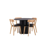 OliviaJídelní stůl-Black/BlackVeneer+SanjosJídelní židle-Oaklook/BlackPU_4