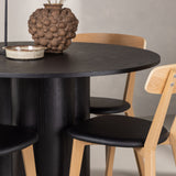 OliviaJídelní stůl-Black/BlackVeneer+SanjosJídelní židle-Oaklook/BlackPU_4