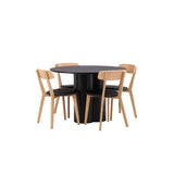 OliviaJídelní stůl-Black/BlackVeneer+SanjosJídelní židle-Oaklook/BlackPU_4