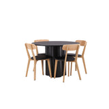 OliviaJídelní stůl-Black/BlackVeneer+SanjosJídelní židle-Oaklook/BlackPU_4