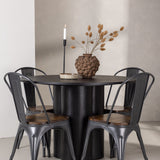 OliviaJídelní stůl-Black/BlackVeneer+TempeJídelní židle-tmavě šedá/tmavěhnědáMDF_4