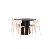 OliviaJídelní stůl-černá/černá dýha+ÅstolJídelní židle-přírodaWoodplasticcomposite_4