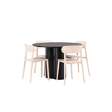 OliviaJídelní stůl-černá/černá dýha+ÅstolJídelní židle-přírodaWoodplasticcomposite_4