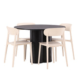 OliviaJídelní stůl-černá/černá dýha+ÅstolJídelní židle-přírodaWoodplasticcomposite_4