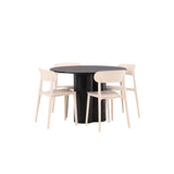 OliviaJídelní stůl-černá/černá dýha+ÅstolJídelní židle-přírodaWoodplasticcomposite_4