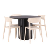 OliviaJídelní stůl-černá/černá dýha+ÅstolJídelní židle-přírodaWoodplasticcomposite_4