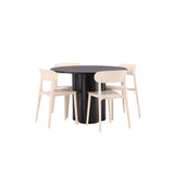 OliviaJídelní stůl-černá/černá dýha+ÅstolJídelní židle-přírodaWoodplasticcomposite_4