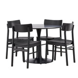 Jídelní stůl Glade – černá / černá MDF + jídelní židle Montros – přírodní / přírodní kaučuk _4