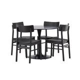 Jídelní stůl Glade – černá / černá MDF + jídelní židle Montros – přírodní / přírodní kaučuk _4