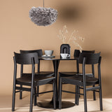 Jídelní stůl Glade – černá / černá MDF + jídelní židle Montros – přírodní / přírodní kaučuk _4