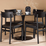 Jídelní stůl Glade – černá / černá MDF + jídelní židle Montros – přírodní / přírodní kaučuk _4