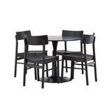 Jídelní stůl Glade – černá / černá MDF + jídelní židle Montros – přírodní / přírodní kaučuk _4