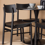 Jídelní stůl Glade – černá / černá MDF + jídelní židle Montros – přírodní / přírodní kaučuk _4