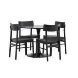 Jídelní stůl Glade – černá / černá MDF + jídelní židle Montros – přírodní / přírodní kaučuk _4