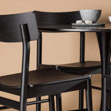 Jídelní stůl Glade – černá / černá MDF + jídelní židle Montros – přírodní / přírodní kaučuk _4