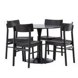 Jídelní stůl Glade – černá / černá MDF + jídelní židle Montros – přírodní / přírodní kaučuk _4