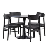 Jídelní stůl Glade – černá / černá MDF + jídelní židle Montros – přírodní / přírodní kaučuk _4