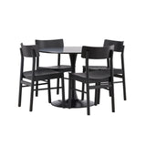 Jídelní stůl Glade – černá / černá MDF + jídelní židle Montros – přírodní / přírodní kaučuk _4