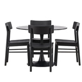 Jídelní stůl Glade – černá / černá MDF + jídelní židle Montros – přírodní / přírodní kaučuk _4